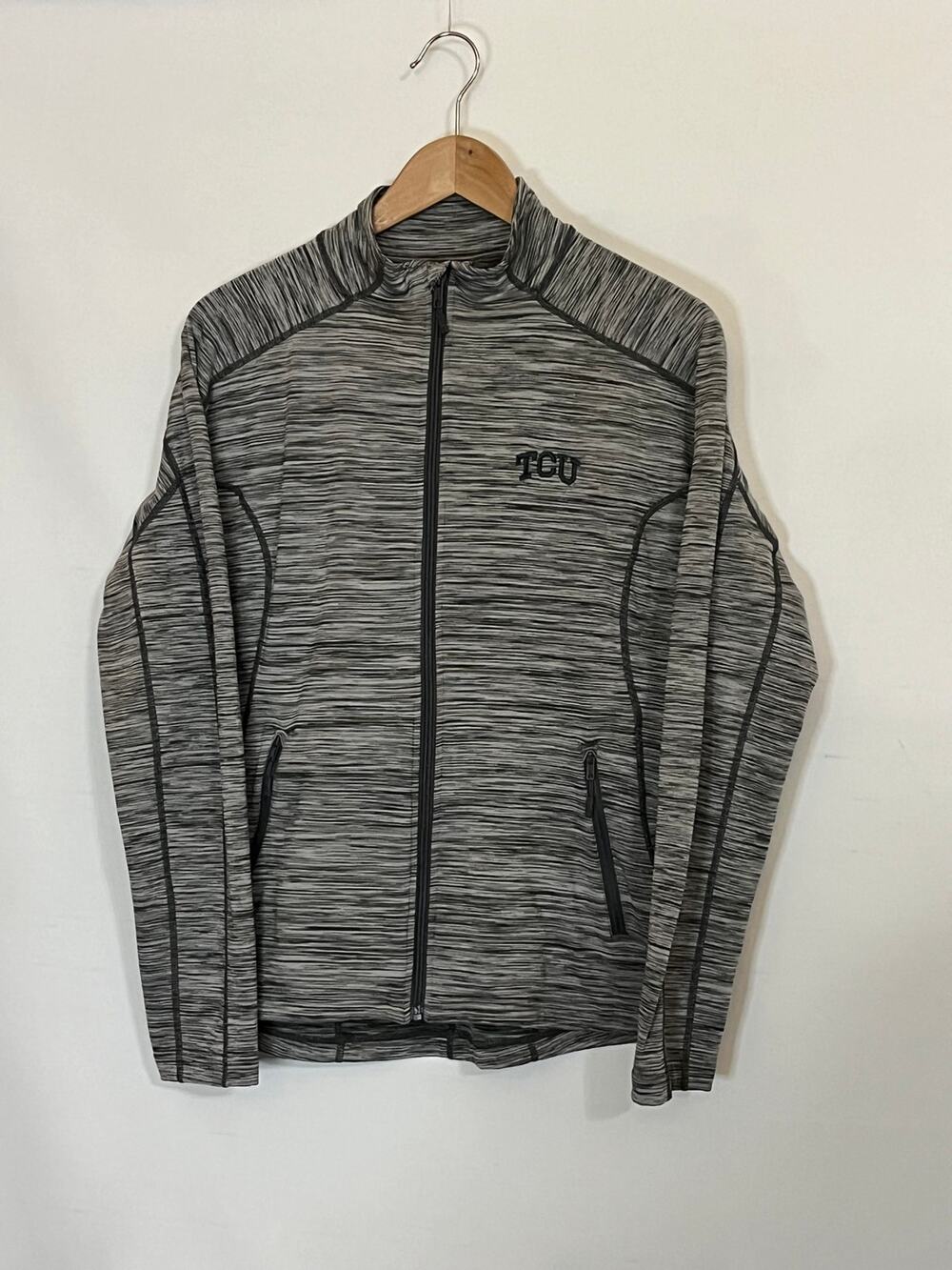 TCU Horned Frogs LevelWear Women's Full Zip Jacket Gray Size Large Pre-Owned